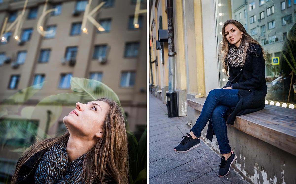 Пример городской фотосессии девушки в Москве